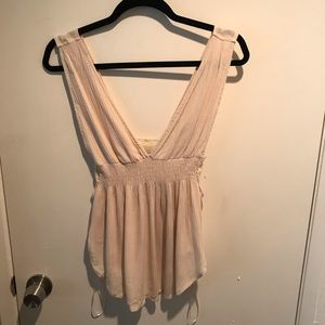 SALE - Linen & lace low-back top